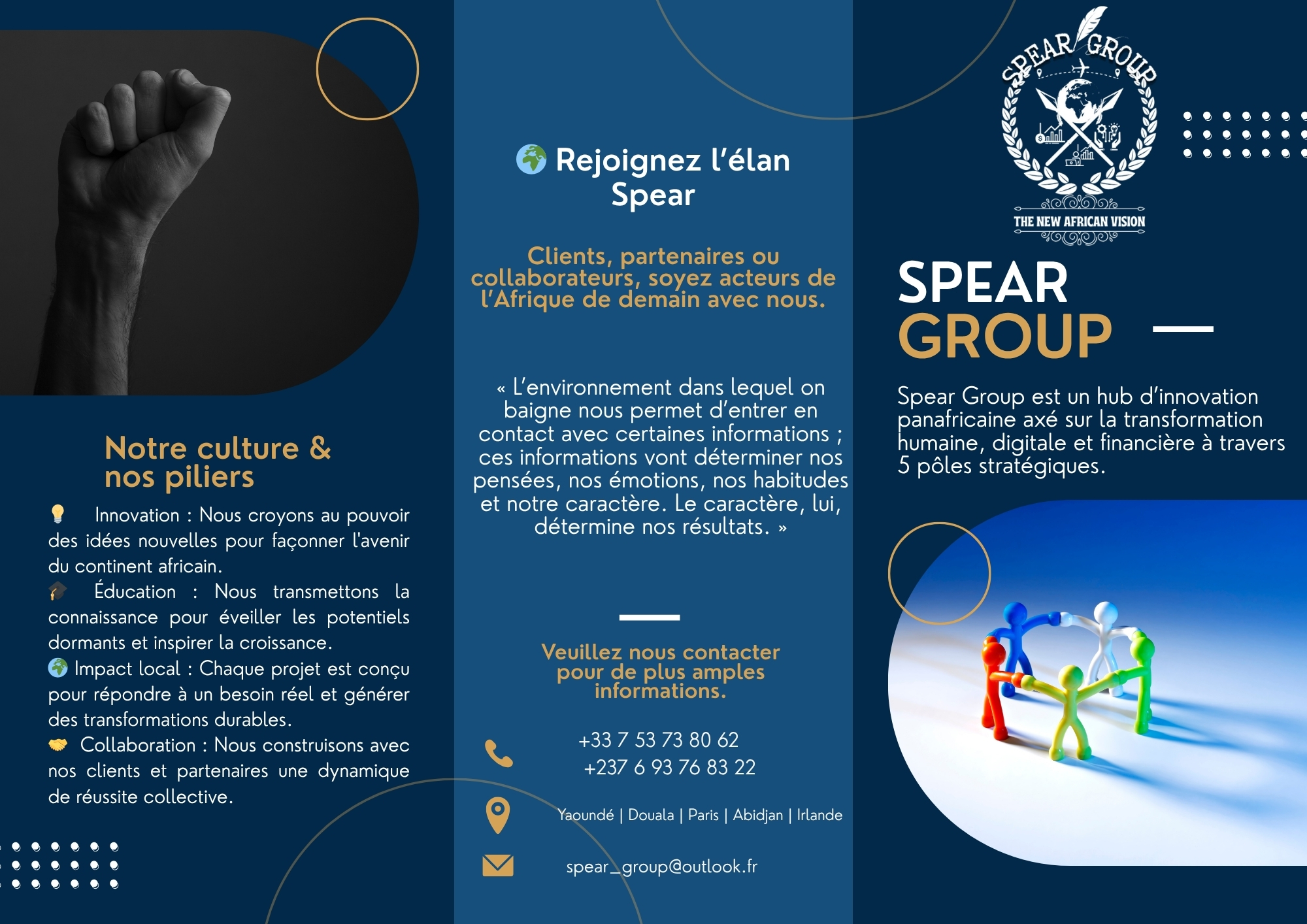 Dépliant Spear Group recto